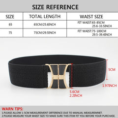 Women's Wide Elastic Decorative Belt for Dress Skirt Coat
