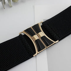 Women's Wide Elastic Decorative Belt for Dress Skirt Coat