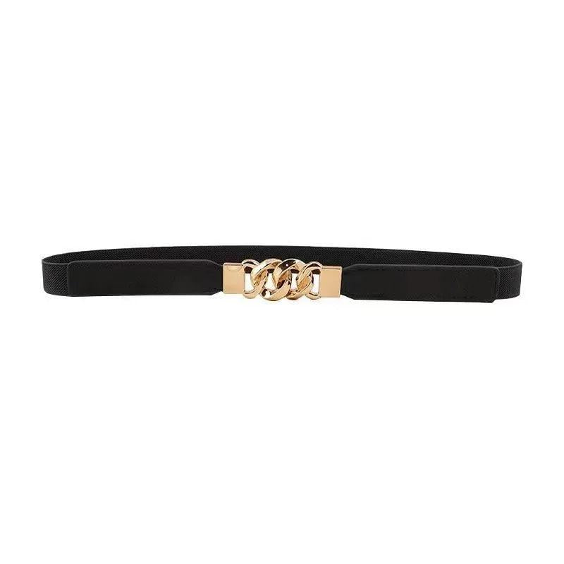 Women's Elastic Thin Belt Waist Seal For Dress Sweater Coat