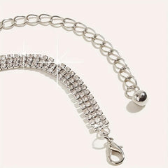 Sparkling Rhinestone Waist Chain for Women - Elegant Dress Girdle Belt