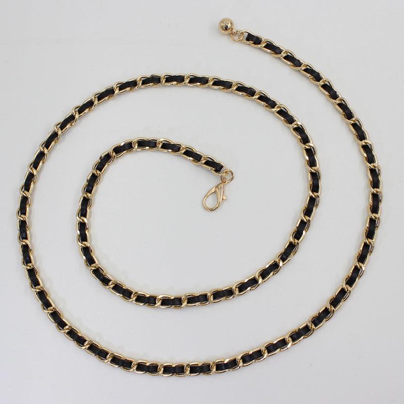Women's Golden Waist Chain Metal Dress Suit Belt Decoration
