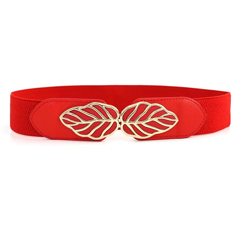 Women's Elastic Leaf Corset Belt For Dresses and Jeans