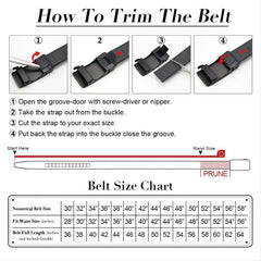 Men's Ratchet Belt Dress Leather Slide Belt