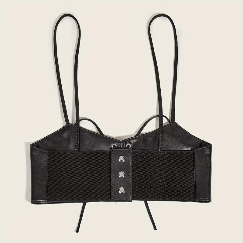 Y2K Lace Up Vest Waist Wrap Harness Belt Gothic Dress Outwear
