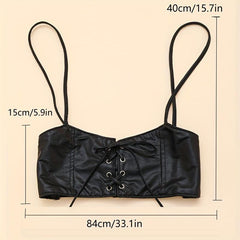 Y2K Lace Up Vest Waist Wrap Harness Belt Gothic Dress Outwear