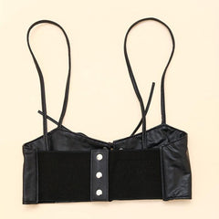 Y2K Lace Up Vest Waist Wrap Harness Belt Gothic Dress Outwear