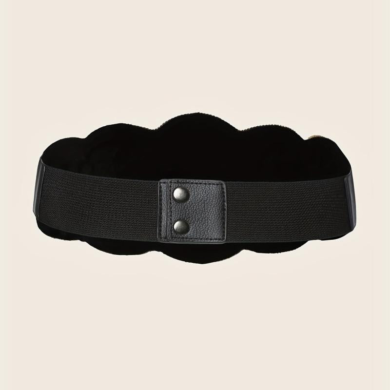 Bohemian Beads Flower Wide Belt Elastic Adjustable Waist Girdle