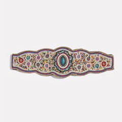 Bohemian Beads Flower Wide Belt Elastic Adjustable Waist Girdle