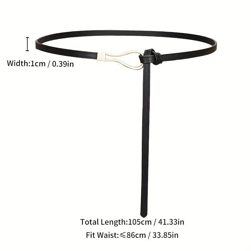 Thin Leather Belt Casual Dress Belt Classic Waistband for Women