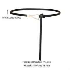 Thin Leather Belt Casual Dress Belt Classic Waistband for Women