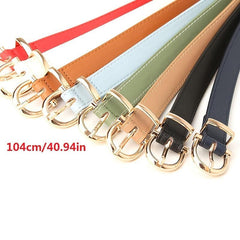 Women Belts PU Leather Metal Buckle Belt Jean Pants Waistband Decorative Belt