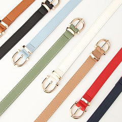 Women Belts PU Leather Metal Buckle Belt Jean Pants Waistband Decorative Belt