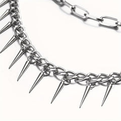 Pocket Chain Pants Trousers Chain Layered Waist Spike Tassel Chain