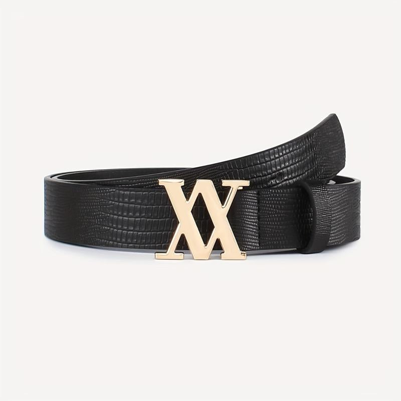 Stylish V Buckle PU Leather Waist Belt for Women