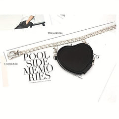 Heart Purse Mini Waist Bag Women Dress Girdle Chain Belt