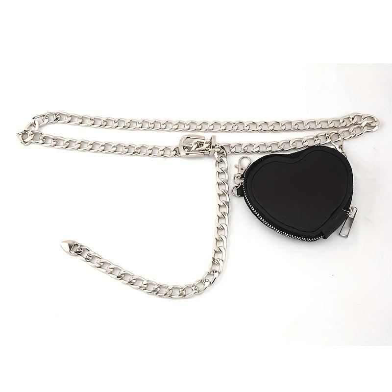 Heart Purse Mini Waist Bag Women Dress Girdle Chain Belt