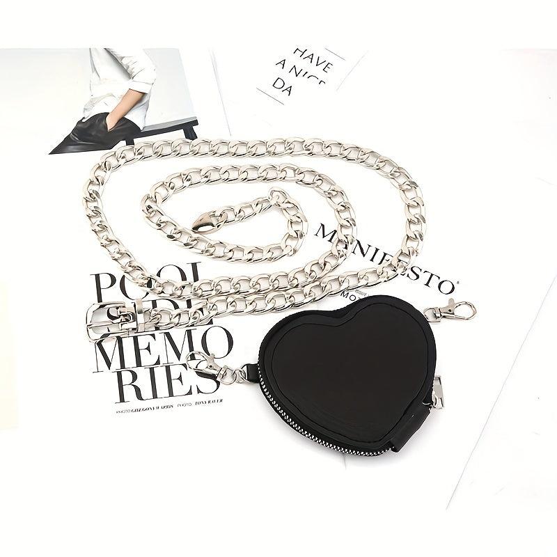 Heart Purse Mini Waist Bag Women Dress Girdle Chain Belt