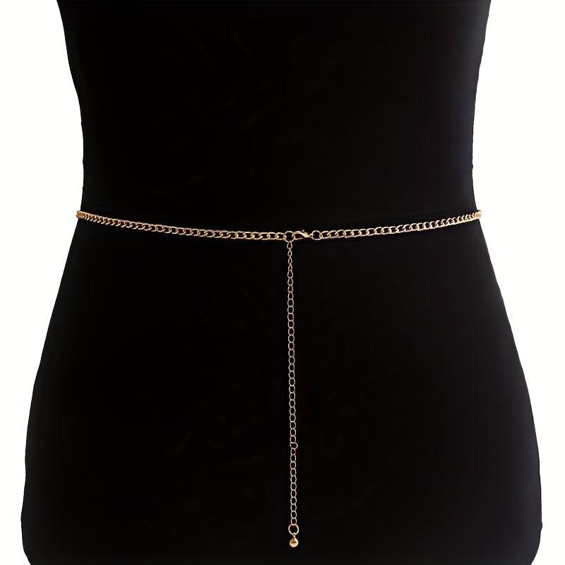 Coin Pendant Metal Waist Chain Golden Belly Vintage Tassel Chain