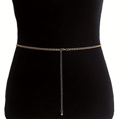 Coin Pendant Metal Waist Chain Golden Belly Vintage Tassel Chain