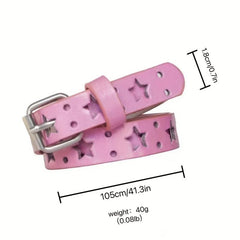 Y2K Pentagrams Hollow Out Belt Cartoon Belt Hip Hop Jeans Pants Belt