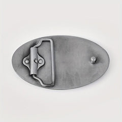 Vintage Oval Belt Buckle for Jeans, DIY Waistband Accessory