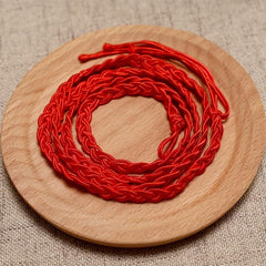 2pcs Braided Red Rope Waist Chain Handwoven Lucky Tassel Chain