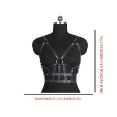 Punk Rivet Caged Bra Harness PU Leather Body Harness