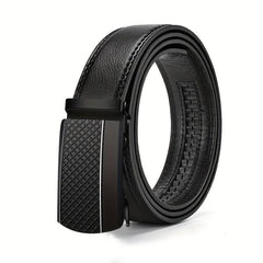 Men's Business PU Leather Belt Automatic Buckle Belt For Outdoor Wedding Daily
