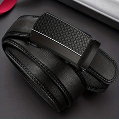 Men's Business PU Leather Belt Automatic Buckle Belt For Outdoor Wedding Daily