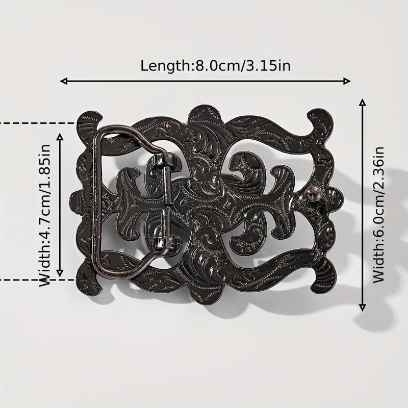 Geometric Hollow Out Belt Buckle Vintage Retro Cowboy Cowgirl Boho Style
