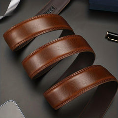 Men's Leather Belt Waist Stap Without Buckle Business Belt