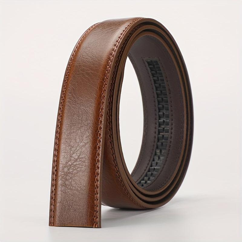 Men's Leather Belt Waist Stap Without Buckle Business Belt