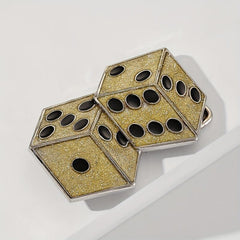 Retro Glitter Dice Belt Buckle Western Cowboy Decorative Accessories