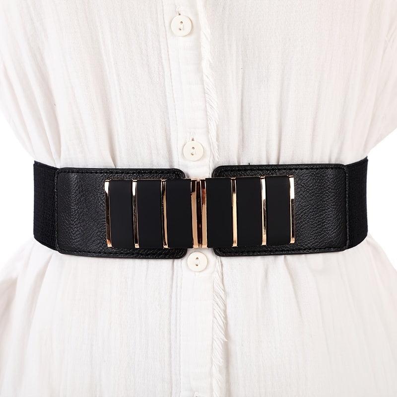 Women Jumpsuit Elastic Stretch Wideband Belted Girdle Belt