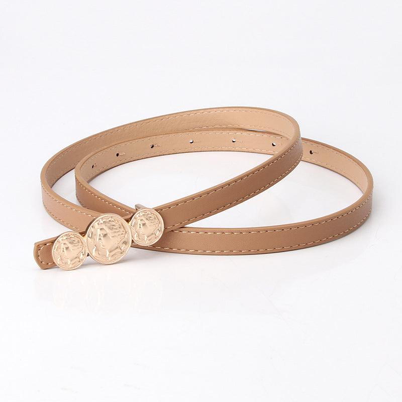 Geometric Decor Belt With Hole Punch For Jeans Pants Dress Women