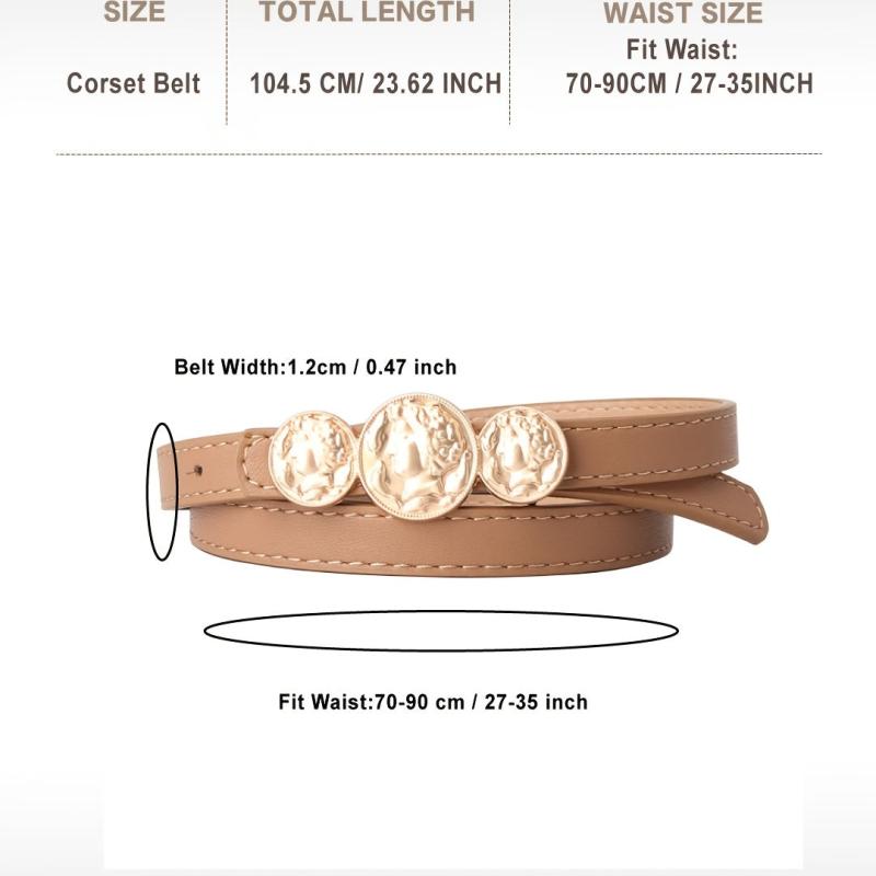Geometric Decor Belt With Hole Punch For Jeans Pants Dress Women