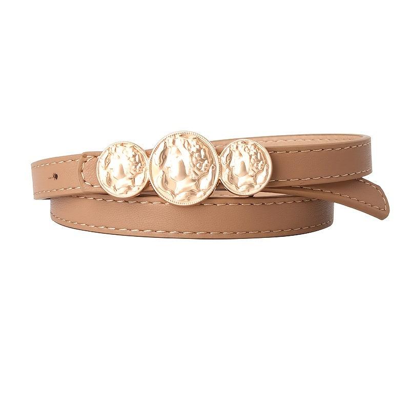 Geometric Decor Belt With Hole Punch For Jeans Pants Dress Women