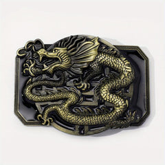 Western Dragon Belt Buckle For Women & Men Vintage Jeans Accessories