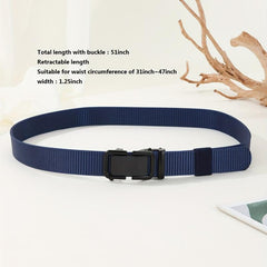 Tactical Belt Military Style Belt Retractable Length Belts Rectangular Buckle