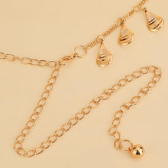 Women's Tassel Chain Belt Skinny Elastic Stretchy Waistband For Dress