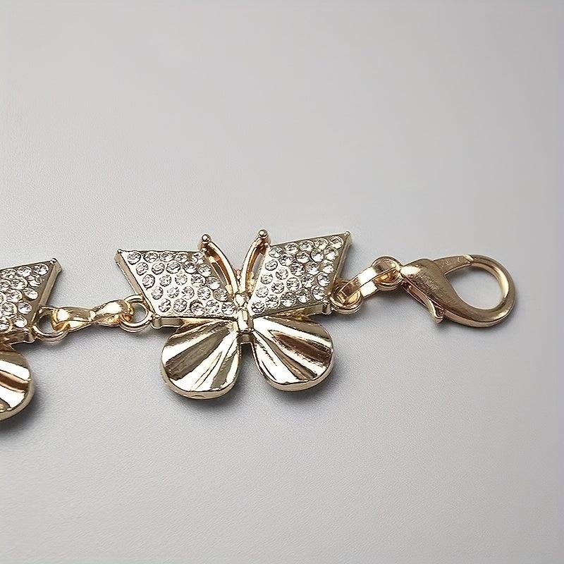 Y2K Butterfly Metal Waist Chain Belly Chain for Women