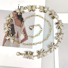 Y2K Butterfly Metal Waist Chain Belly Chain for Women