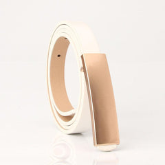 Metal Buckle Thin Belt Unisex Casual Waistband Stylish Jeans Belt