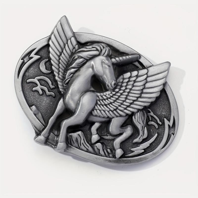 Vintage Flying Horse Belt Buckle For Women & Men