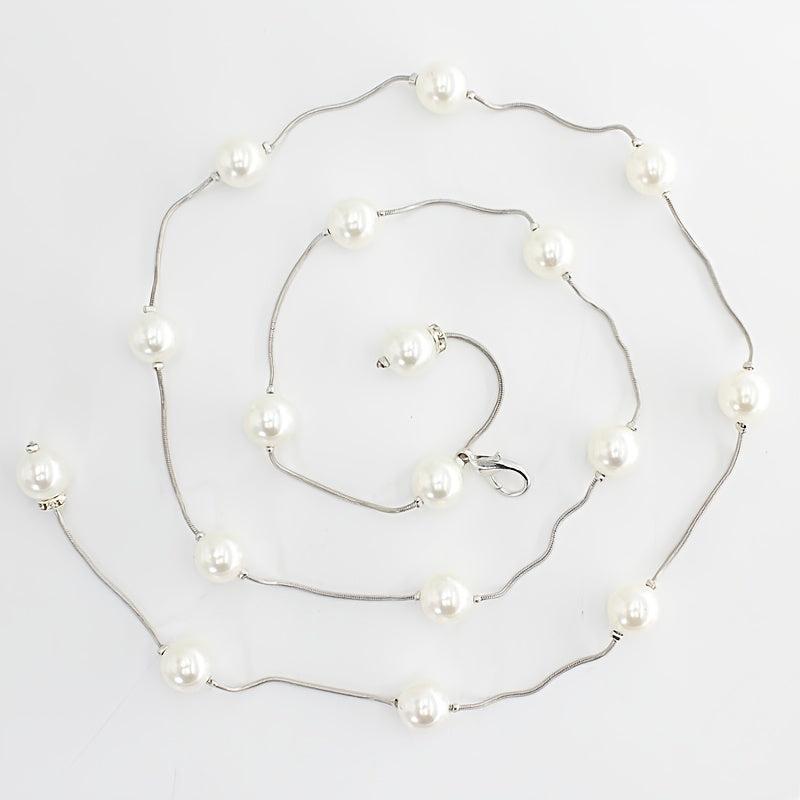 Pearl Belt Thin Waistband Chain Belt For Party Dress & Wedding Dresses