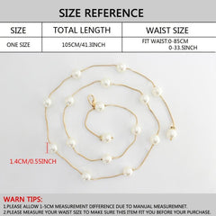 Pearl Belt Thin Waistband Chain Belt For Party Dress & Wedding Dresses