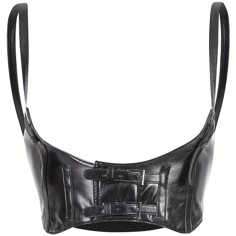 Y2K PU Leather Harness Belt Punk Waist Belt Corset for Women