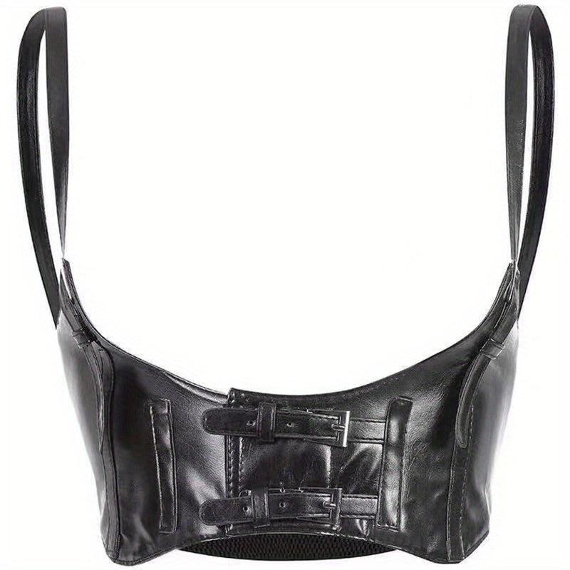 Y2K PU Leather Harness Belt Punk Waist Belt Corset for Women