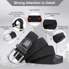 Canvas Elastic Waistband Casual Unisex Belt 3.3cm