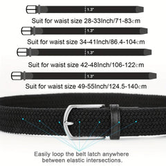 Canvas Elastic Waistband Casual Unisex Belt 3.3cm